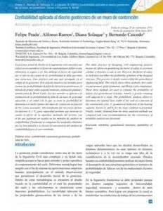 Confiabilidad aplicada al diseño geotécnico de un muro de contención