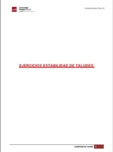 ejercicios de estabilidad de taludes